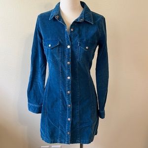 Blue Corduroy dress